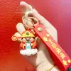 Llavero de Regalo Auspicioso de Año Nuevo con Palabras de Bendición, Palabras de Riqueza, Paz y Alegría, Regalo para el Abuelo Dios de la Riqueza, Regalo de Promoción Festiva