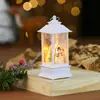 Luzes de Vela Decorativas de Papai Noel e Boneco de Neve Transfronteiriças, Enfeites de Mesa, Lanternas de Vento Impressas de Natal, Luzes Noturnas, Decorações de Natal
