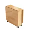 Mesa de Jantar Dobrável de Madeira Maciça Mesa de Jantar para Apartamento Pequeno Mesa de Jantar Retangular Móvel Multifuncional Simples para Comer Uso Doméstico