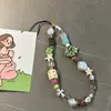 Isla de Cachorros Árbol de Coco Lanyard CCD Funda de Teléfono Colgante Polaroid Accesorio Antiperdida Hecho a Mano con Cuentas Estilo Nuevo