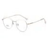 Nuevo Armazón de Gafas de Aleación 50+ Marco Redondo Poligonal S90239 Gafas Versátiles de Gama Alta para Mujer Se Pueden Adaptar con Graduación Venta al por Mayor