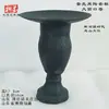 Cuenco de Cerámica Negra con Patrón de Cerdo, Recipiente con Forma de Cuerno de Buey, Recipiente para Vino de Cerámica de Cáscara de Huevo, Taza Pequeña de Pie Alto, Trípode de Cerámica, Cerámica Decorativa, Artículos de Cerámica Antigua, Cerámica de Colores, Cerámica Antigua