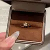 Anillo de plata de ley S925 con mariposa francesa y diamante para mujer, ajustable, nicho, alta gama, lujo ligero, único, versátil, moderno