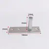 Mola de piso de porta de vidro, extensão do eixo superior, peça de hardware, acessórios de fixação de eixo fixo simples de aço inoxidável