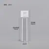 Botella transparente con tapa abatible de 20 ml, 50 ml y 100 ml para llevar en el equipaje de mano, desinfectante de manos sin necesidad de lavado, para cosméticos, para viajes, subbotella de PET.