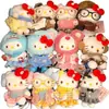 Nuevo Llavero de Peluche Original Hello Kitty Invierno Nuevo Conjunto Cálido Colgante de Bolsa de Regalo Gato Kt