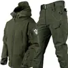 Traje cálido de piel de tiburón para exteriores a prueba de frío cálido camuflaje con forro polar ropa engrosada otoño e invierno chaqueta softshell de talla grande