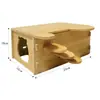 Casa Escondite de Hamster Escalera de Bambú Multicapa, Decoración Especial para Jaula de Hámsteres Dorados y Jerbos, Suministros de Escondite para Mascotas Pequeñas