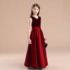 Vestido de Concierto para Banda de Viento Infantil, Vestido Negro para Niñas, Vestido de Presentadora para Concierto de Piano, Vestido para Concierto de Violonchelo