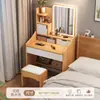 Tocador pequeño, tocador moderno simple para dormitorio, para apartamentos pequeños, nuevo modelo 2026, mesa de maquillaje simple para viviendas de alquiler