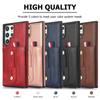 Funda de cuero con anillo para teléfono móvil Samsung A13/A73/A54, carcasa trasera con clip para tarjeta, A14/A42 5G