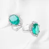 Anillo de Alta Gama con Zafiro Sintético Paraiba Forma Ovalada de Gran Quilate, Stock Listo del Fabricante