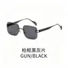 Gafas de Sol sin Marco Degradadas para Mujer, Estilo Coreano de Moda con Montura Grande Adelgazantes para Hombre, Gafas Transfronterizas de Alta Calidad