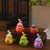 Novo Ornamento de Cabacinha Auspiciosa Estilo Chinês com Pingente de Pérola Mini Estatueta de Mesa Escritório em Casa Pequeno Presente da Sorte