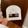 Set de Aretes Sencillos con Lazo de Estrella Estilo Coreano para Mujer, Diseño Único, Bicolor, Elegante, Accesorios Versátiles para el Día a Día