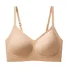 Sujetador invisible de soporte suave con efecto base de maquillaje líquida, push-up para busto pequeño, sujetador de espalda hermosa en forma de U para busto grande, sujetador tridimensional sin costuras para mujer, estilo fino de verano