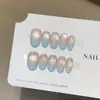 QianfanOxígeno BurbujeanteIns Lunares Ojo de Gato Gama Alta Hecho a Mano Portátil Pegatinas de Uñas Artísticas Uñas Postizas