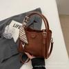 Bolso Cesta de Verduras Retro Maillard de Mano para Mujer, Bolso Cubo de Moda Tendencia Otoño e Invierno 2026, Bolso Cruzado Versátil