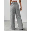 Pantalones anchos de pierna recta holgados de cintura alta para mujer, pantalones largos casuales rectos finos de verano, estilo retro artístico