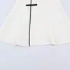 Vestido de Verano de Longitud Media para Mujer Estilo Europeo y Americano con Botones de Nudo 12536
