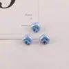 Pingente Cor Macaron Banhado Cor Sólida Formato de Coração Contas Soltas DIY Artesanal Miçangas Chaveiro Materiais Acessórios de Joias