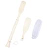 Calçadeira retrátil ajustável de três marchas simples branco-creme pode ser pendurada para armazenar sapatos de mulheres grávidas sem agachamento e sem flexão