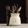 Ceremonia del Té Ruyao Seis Caballeros Ébano Madera Maciza Pinza de Té Cuchara de Té Aguja de Té Cepillo Accesorios Juego de Té Juego Completo de Alta Gama Miles de Millas