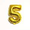 Balão decorativo de folha de alumínio dourado prateado digital de 32 polegadas para aniversário de um mês