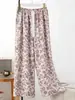 Pantalones Largos Casuales Estampados, Tallas Grandes, Estilo Delgado para Primavera y Verano, Pantalones Sueltos para Casa para Mujer, Se Pueden Usar Afuera, Pantalones para Dormir, Pantalones Frescos para Mujer
