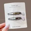 Pinza para el pelo de lazo estilo coreano, nuevo modelo 2026, pinza BB de alta gama para flequillo y patillas, pinza de pico de pato lateral