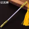 Armas de animación Bastón con banda dorada Li Bai Feng Qiu Huang Zorro Milenario Han Xin Zhao Yun 18cm una generación de pelo