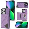 Adequado para Capa de Celular iPhone 16 17Pro Padrão de Linhas Fosco Bicolor Porta-Cartões Capa Protetora Anti-Queda S25 Junção