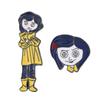 Broche de madre fantasma, personaje de dibujos animados europeo y americano, insignia de metal periférica, horquilla de mariposa, accesorios de decoración de bolsos de moda.