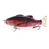 Cebo Artificial de PVC Suave de 100 mm, 2 Secciones, Simulación de Pez, Señuelo de Plástico ABS, Señuelo de Pesca Articulado en Forma de S, Hundimiento, 2 Secciones, Pez Deslizante
