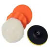 Rueda de Pulido Plano de Lana Set de Discos de Pulido para Belleza de Automóviles 3 4 5 6 Bola Esponja Ondulada Rueda de Pulido Encerado