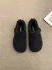 Pantuflas mullidas de suela plana, estilo retro, modernas, para mujer, aptas para usar en exteriores, nueva colección otoño/invierno 2026, forradas de felpa para abrigar, mocasines casuales