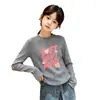 Camiseta Básica de Manga Larga para Niña, Cuello Redondo, Corte Ajustado, Estilo Casual Elegante, Ropa Interior, Nuevo Estilo Otoño/Invierno
