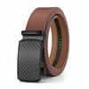 Cinturón de Cuero para Hombre con Hebilla Automática para Comercio Exterior, Cinturón Automático Transfronterizo, Cinturón de Negocios para Hombres Jóvenes, Hecho de Piel de Vaca de Segunda Capa