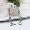 Pulsera con hebilla de acero bordada transfronteriza de comercio exterior europeo y americano para hombre y mujer cadena de esquina de titanio personalidad de una palabra fabricantes lote al por mayor en stock