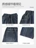 Coleção de outono 2026 da Xiaofite para meninas, novas calças jeans para crianças maiores, calças de perna curva, calças de outono infantis, calças de perna larga