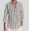 Nova camisa casual slim-fit de manga longa respirável e não amassa, tamanho europeu, impressa em 3D, para Amazon transfronteiriça
