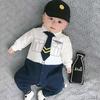 Body Vestido de Manga Larga para Bebé de Mes Completo, Cien Días, Un Año, Traje de Mameluco para Recién Nacido, Primavera y Otoño, Traje de Gateo para Bebé Academia Caballero