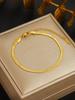 Pulseira de Aço Titânio com Osso de Cobra Embossado para Meninas Alto Padrão Casal Venda Quente Simples Leve Luxo Corrente Plana de Osso de Cobra Atacado