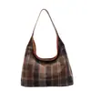 Nova Bolsa de Ombro Feminina, Color Block, Fashion, Simples, Bolsa de Mão, Para o Trabalho, Estilosa, Casual, Retrô, Xadrez, Bolsa de Ombro Único