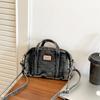 Bolso de Mano de Mezclilla de Comercio Exterior para Mujer 2026 Nuevo de Moda Simple Tipo Cojín Bolso Cruzado Texturizado de Verano