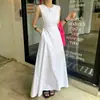 Chique Coreano 2026 Verão Novo Estilo Simples e Elegante Cor Sólida Sem Costas Vestido Longo