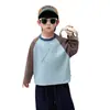 Camiseta para Niños Primavera y Otoño 2026 Nuevo Estilo Coreano Camiseta Básica para Bebé Niño Atuendo de Primavera Fresco y Elegante Top Casual para Niños