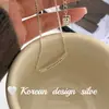Diseño Minimalista Estilo Ins de Dongdaemun, Corea Plata Joyería Plata de Ley S925 Collar con Letra Inglesa Versátil y de Alta Gama