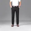Calças retas elegantes, fluidas, leves, de luxo, de alta qualidade, para terno de profissional de negócios americano, pretas, emagrecem, escondem imperfeições, calças casuais
