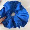 Scrunchie de Color Sólido para Mujer con un Acabado de Alta Gama, Liga para el Cabello Grande Estilo Francés, Versátil Sujetador de Cola de Caballo de Tela con un Diseño Floral